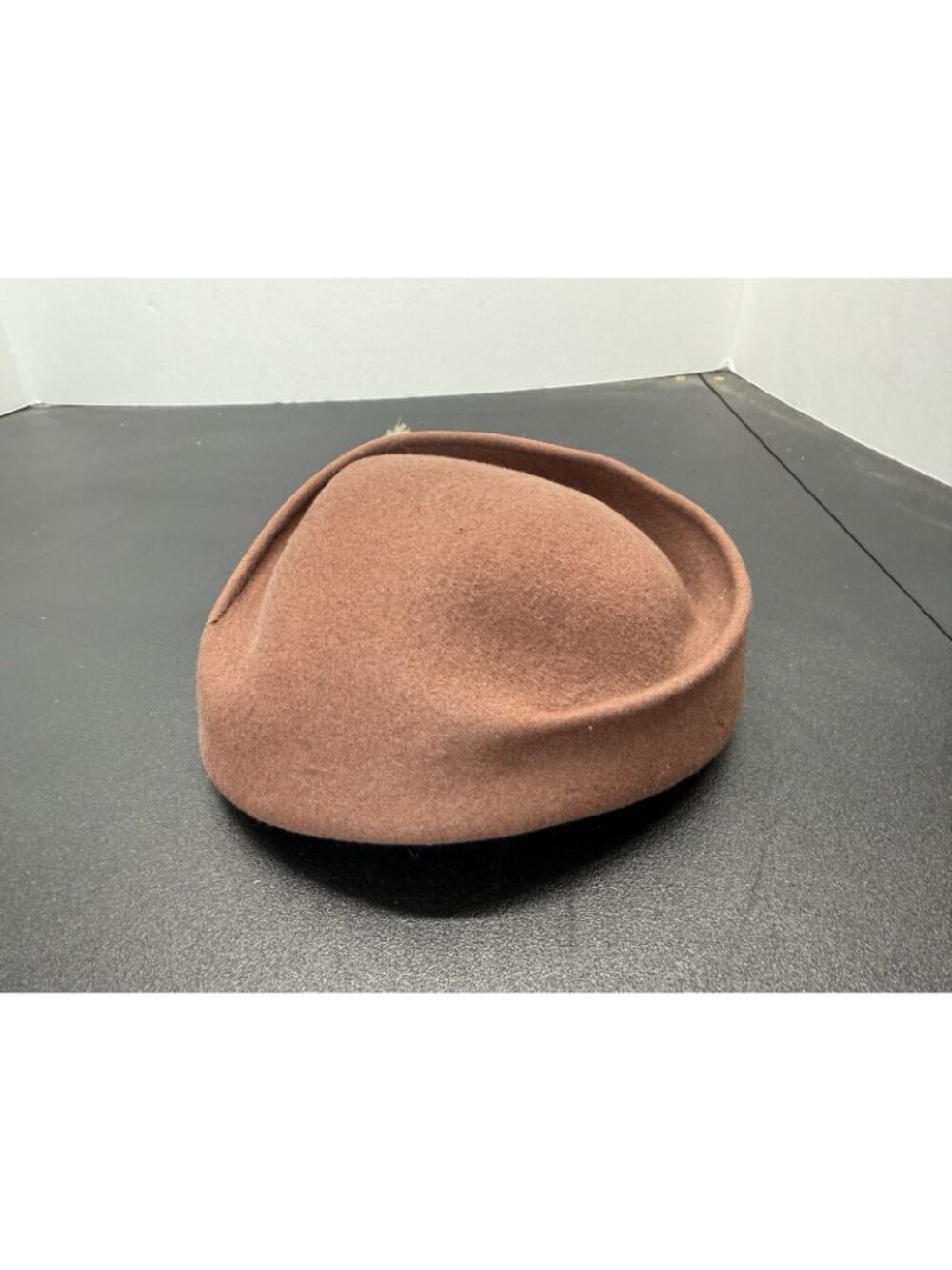 Geo W Bollman Co. Women's Excello Pillbox Hat Tan 100% Wool Felt - Picture 6 of 12